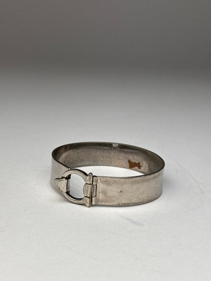Vintage Salvatore Ferragamo Metal Bracelet Silver
