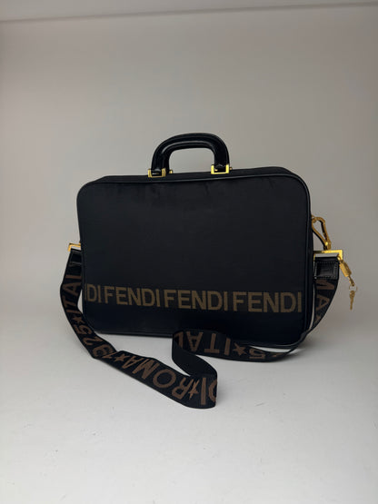 Sac vintage Fendi Roma 2Way noir or