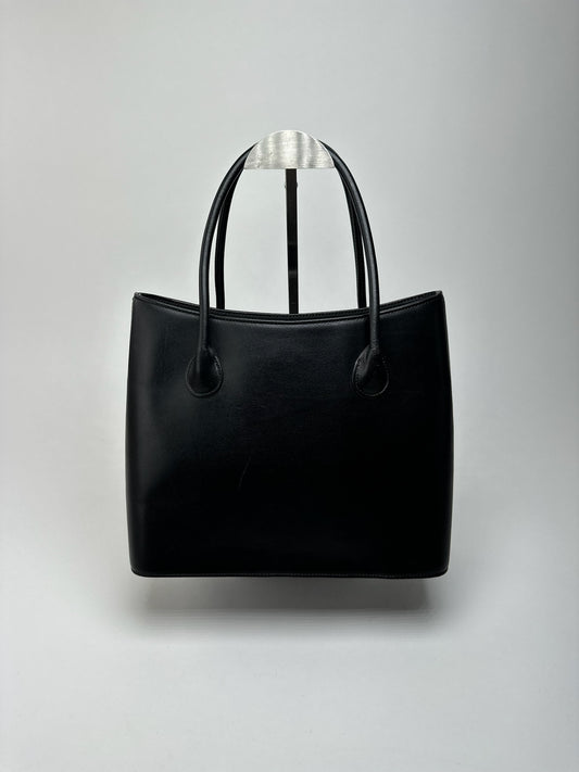 Vintage Issey Miyake leather bag black