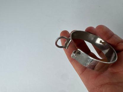 Vintage Salvatore Ferragamo Metal Bracelet Silver