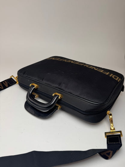 Sac vintage Fendi Roma 2Way noir or