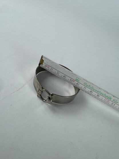 Vintage Salvatore Ferragamo Metal Bracelet Silver