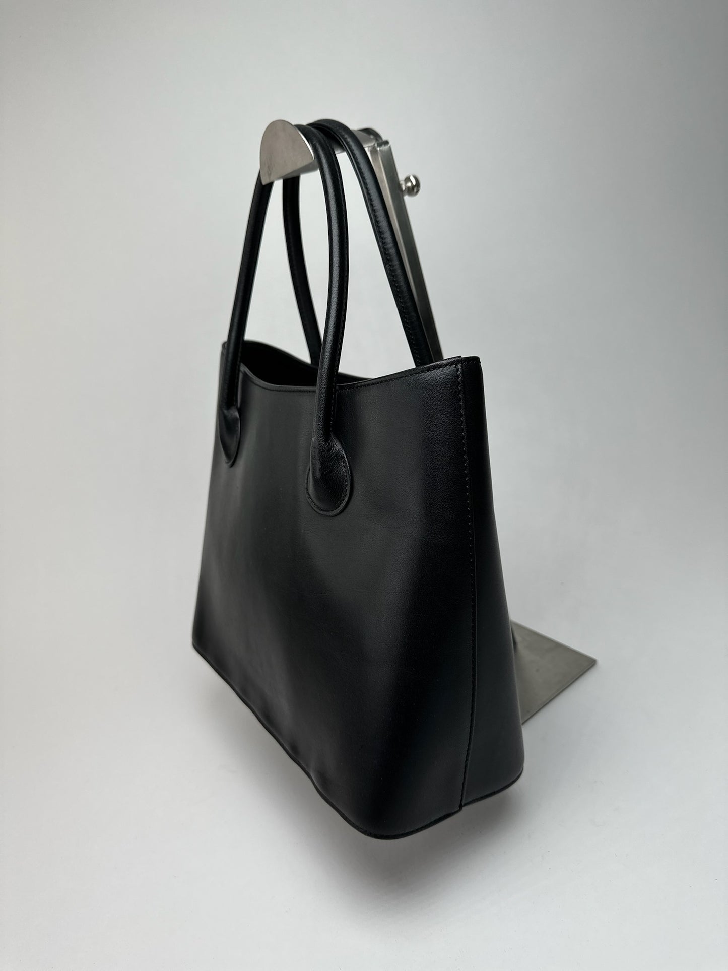 Vintage Issey Miyake leather bag black