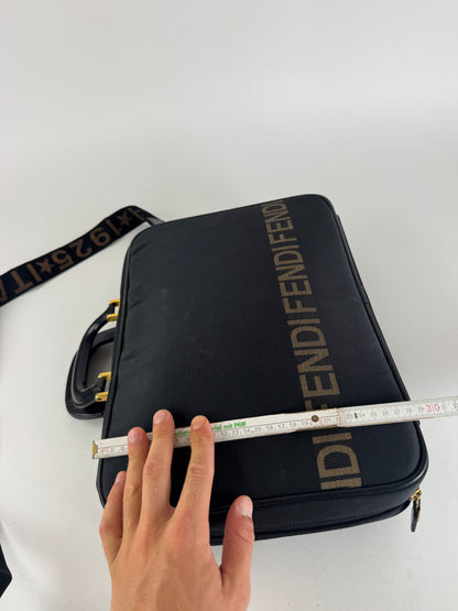 Sac vintage Fendi Roma 2Way noir or