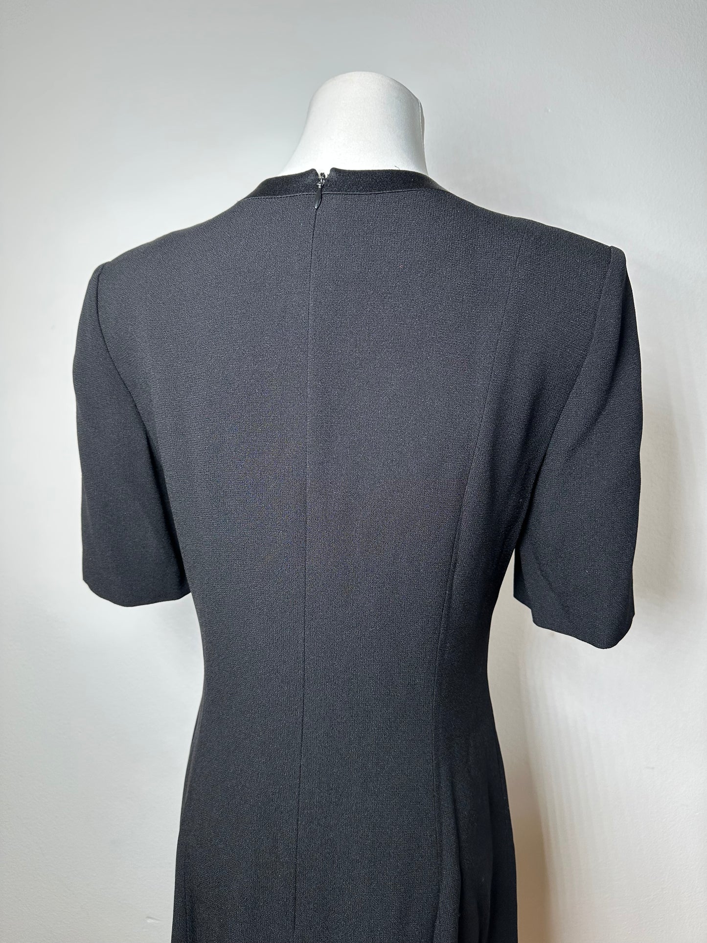 Vintage Givenchy Wool Dress Black