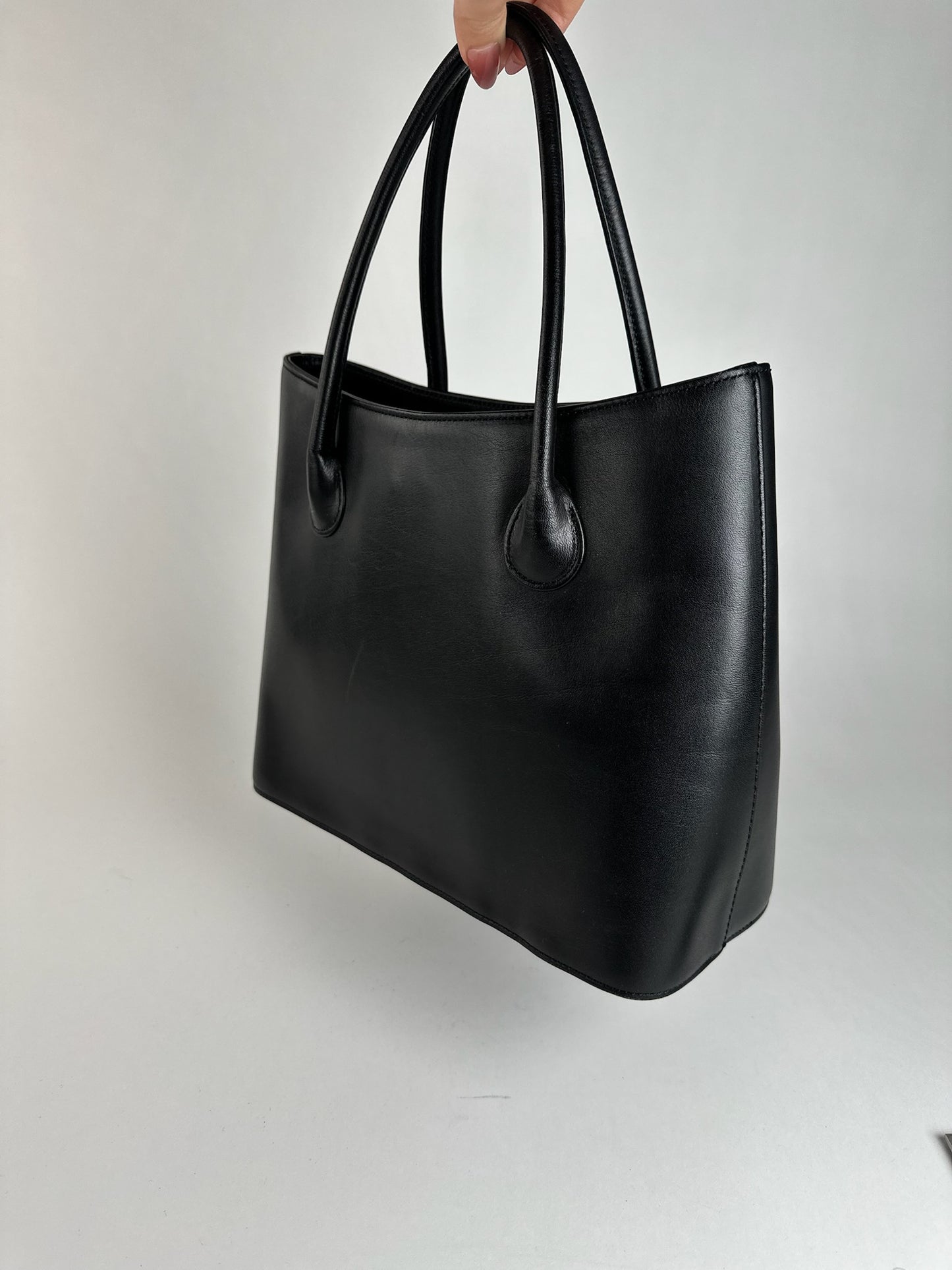 Vintage Issey Miyake leather bag black