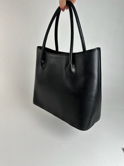 Vintage Issey Miyake leather bag black