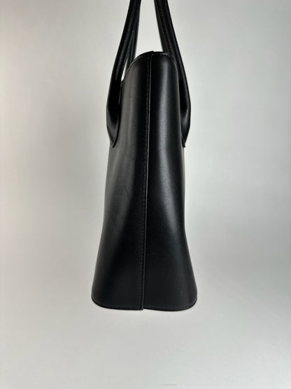 Vintage Issey Miyake leather bag black