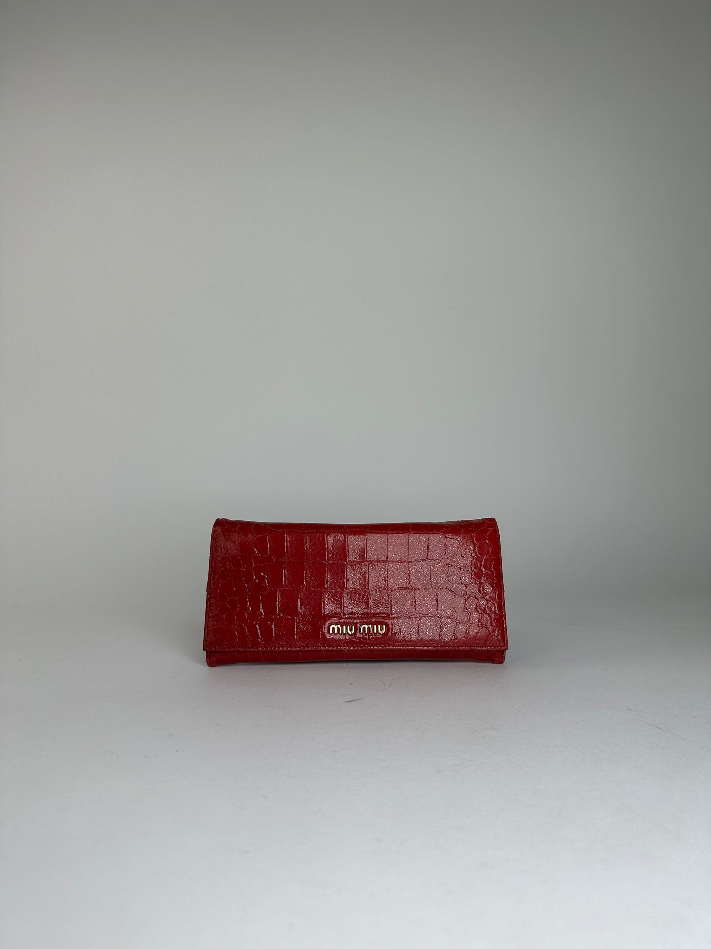 Vintage Miu Miu Smooth Wallet Red