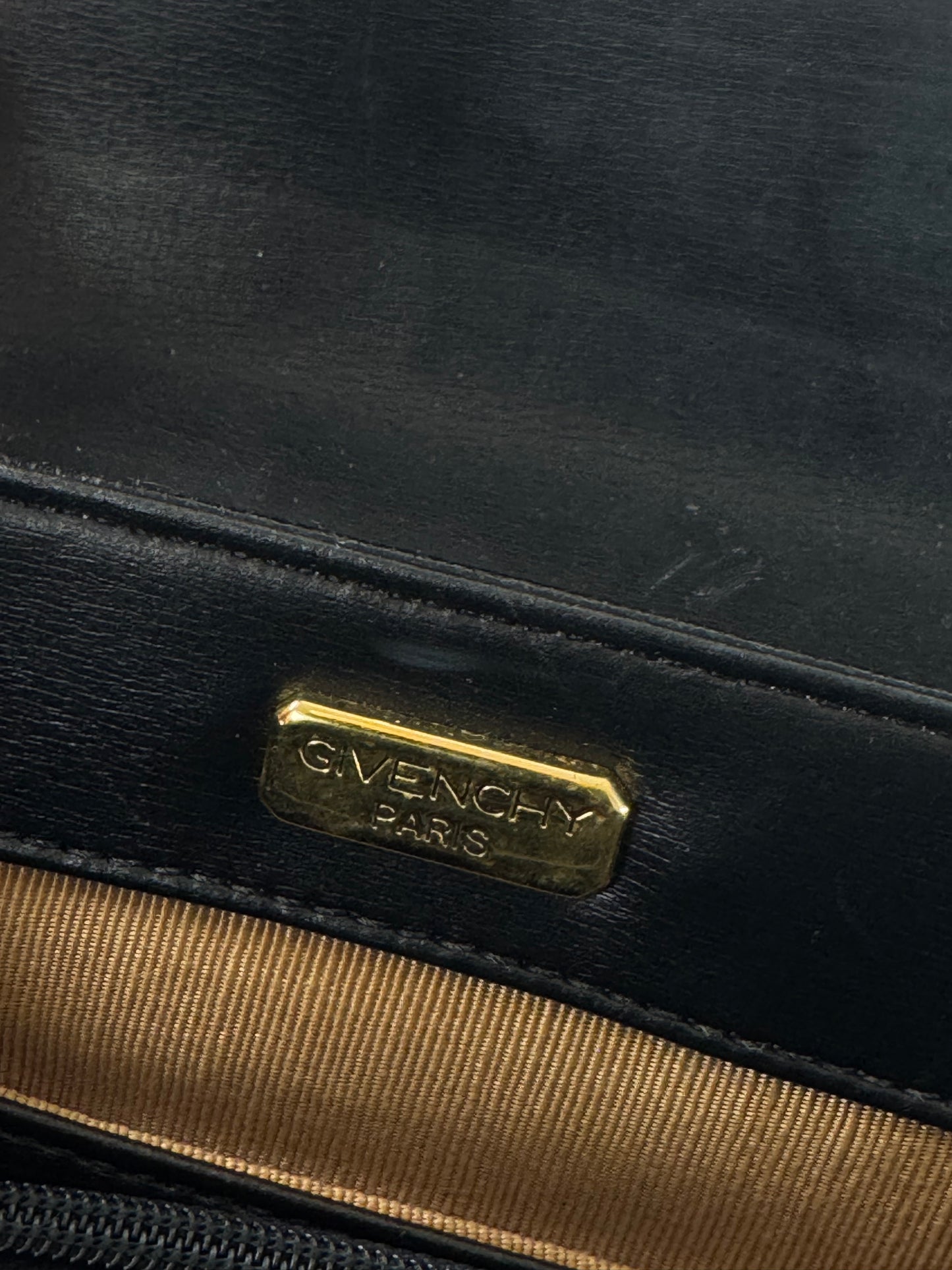 Vintage Givenchy Snake Emblossed Leather Bag black