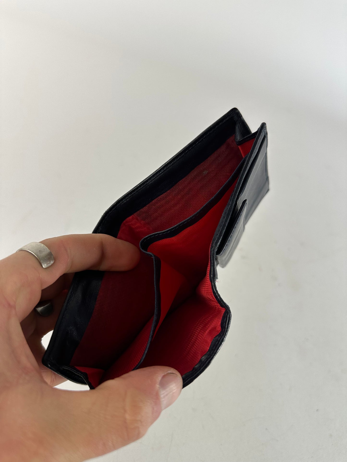 Vintage Celine Paris Leather Flapable Wallet Black