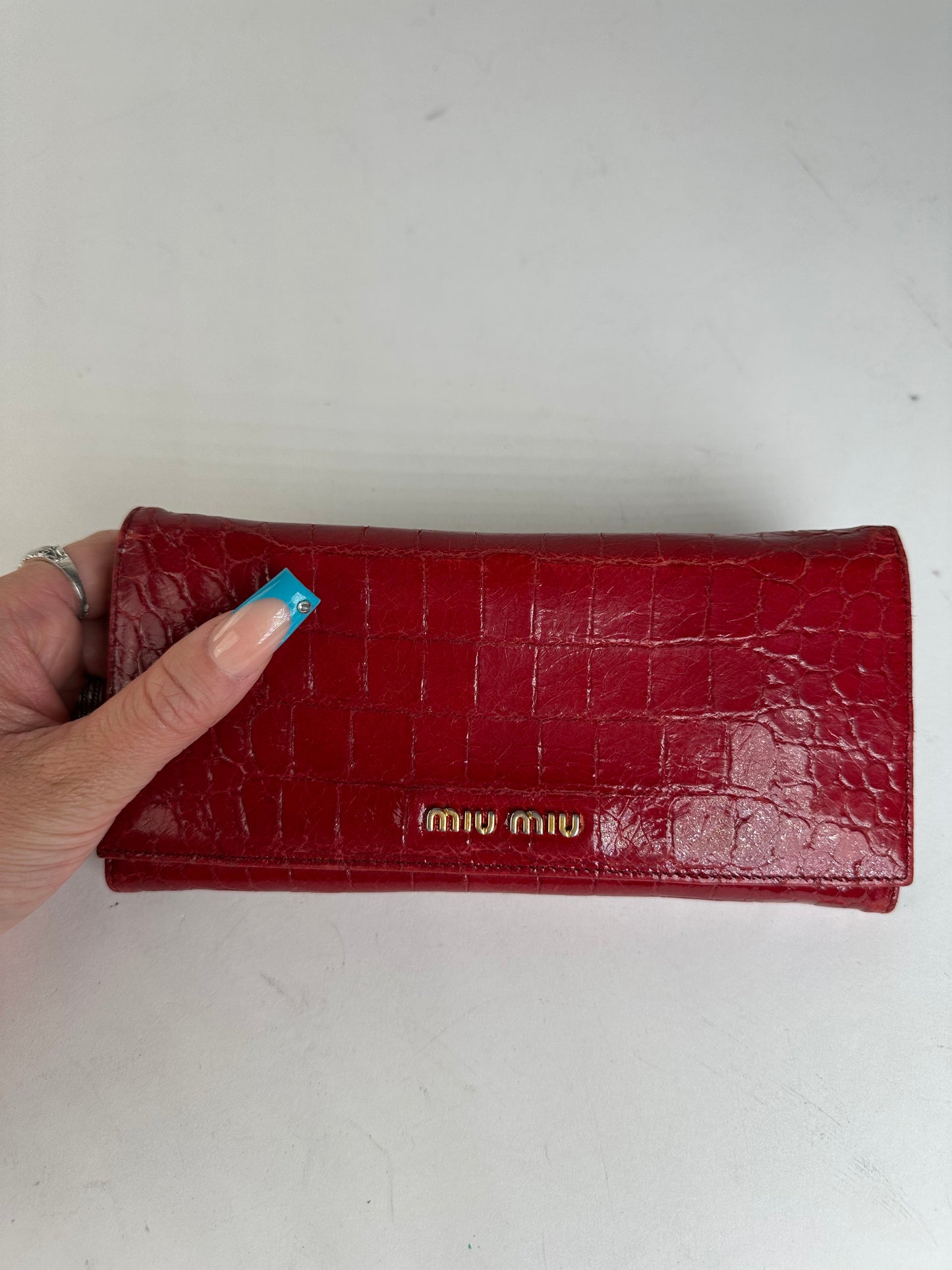 Vintage Miu Miu Smooth Wallet Red