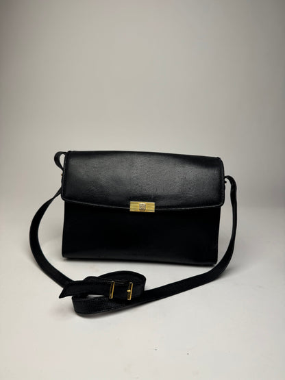 Vintage Givenchy Snake Emblossed Leather Bag black