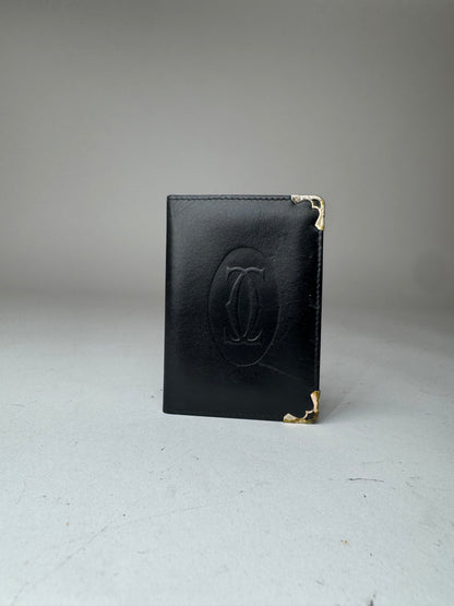 Vintage Cartier leather card holder black