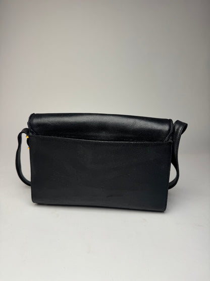 Vintage Givenchy Snake Emblossed Leather Bag black