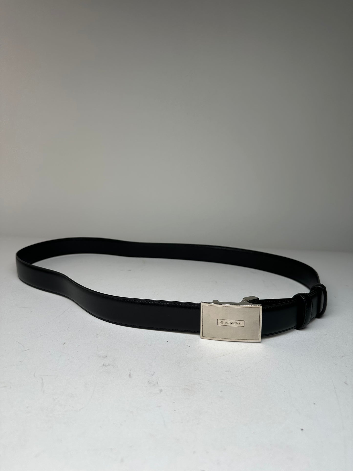 Vintage Givenchy Leather Belt Black