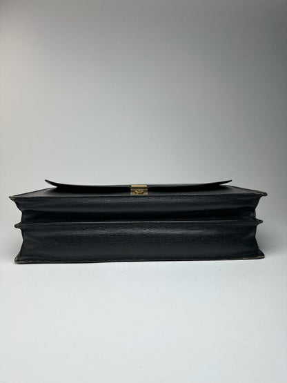 Vintage Loewe Madrid Leather briefcase black