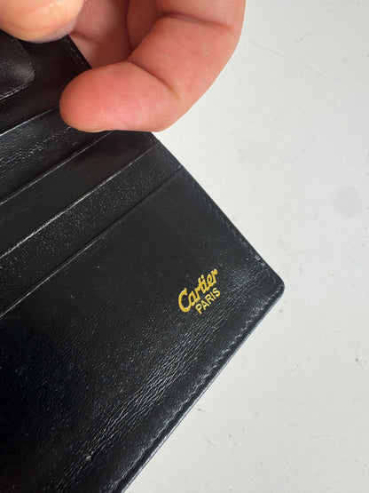 Vintage Cartier leather card holder black