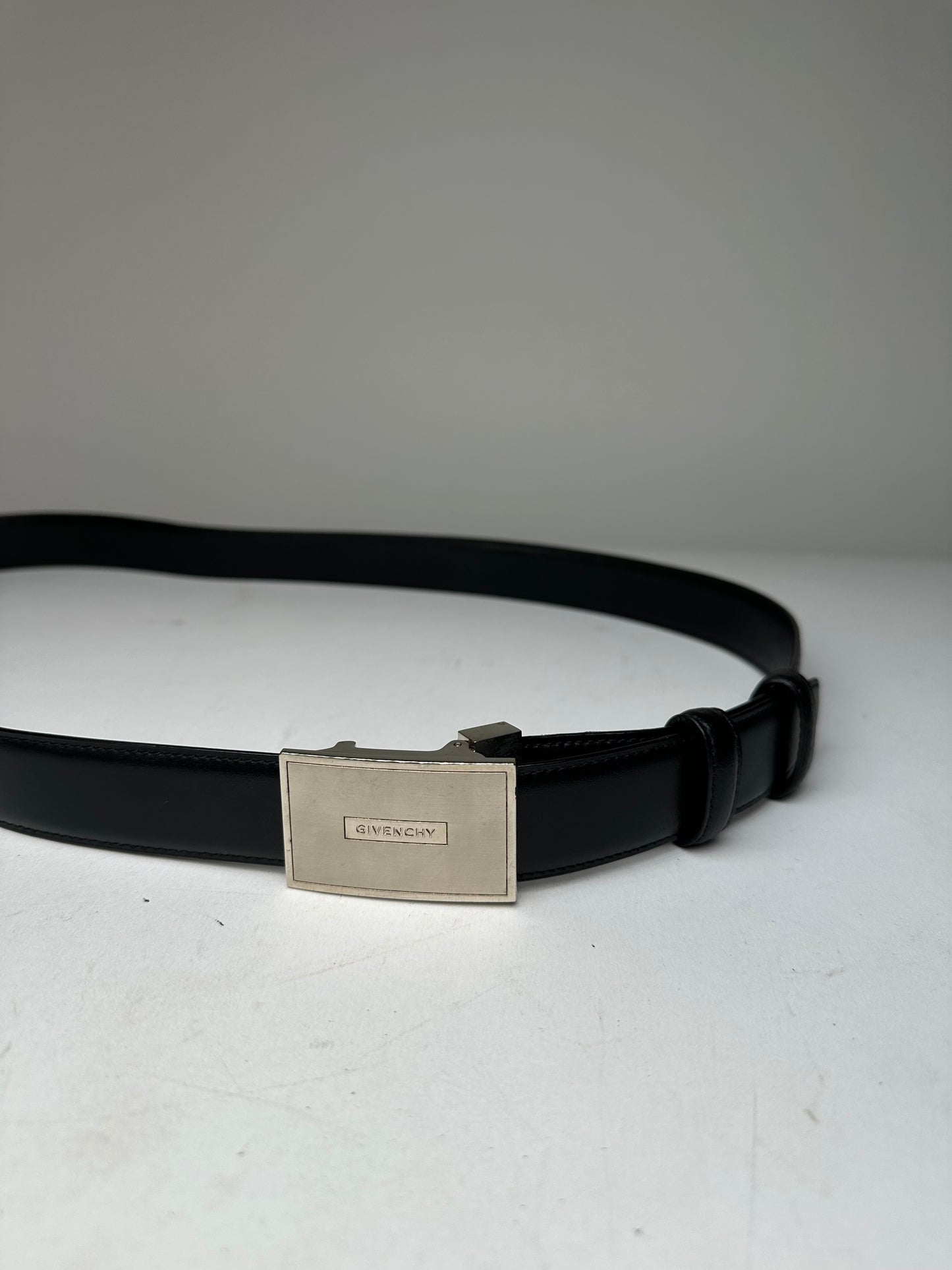Vintage Givenchy Leather Belt Black