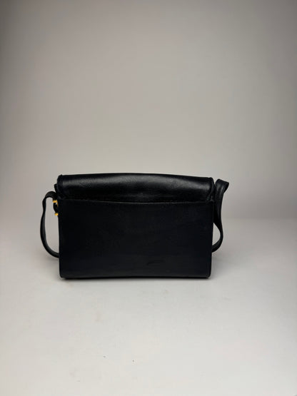 Vintage Givenchy Snake Emblossed Leather Bag black