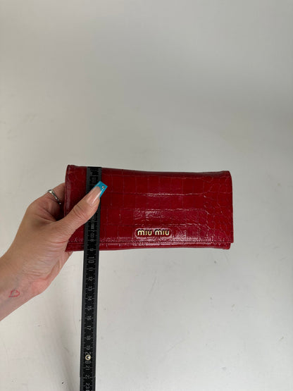 Vintage Miu Miu Smooth Wallet Red