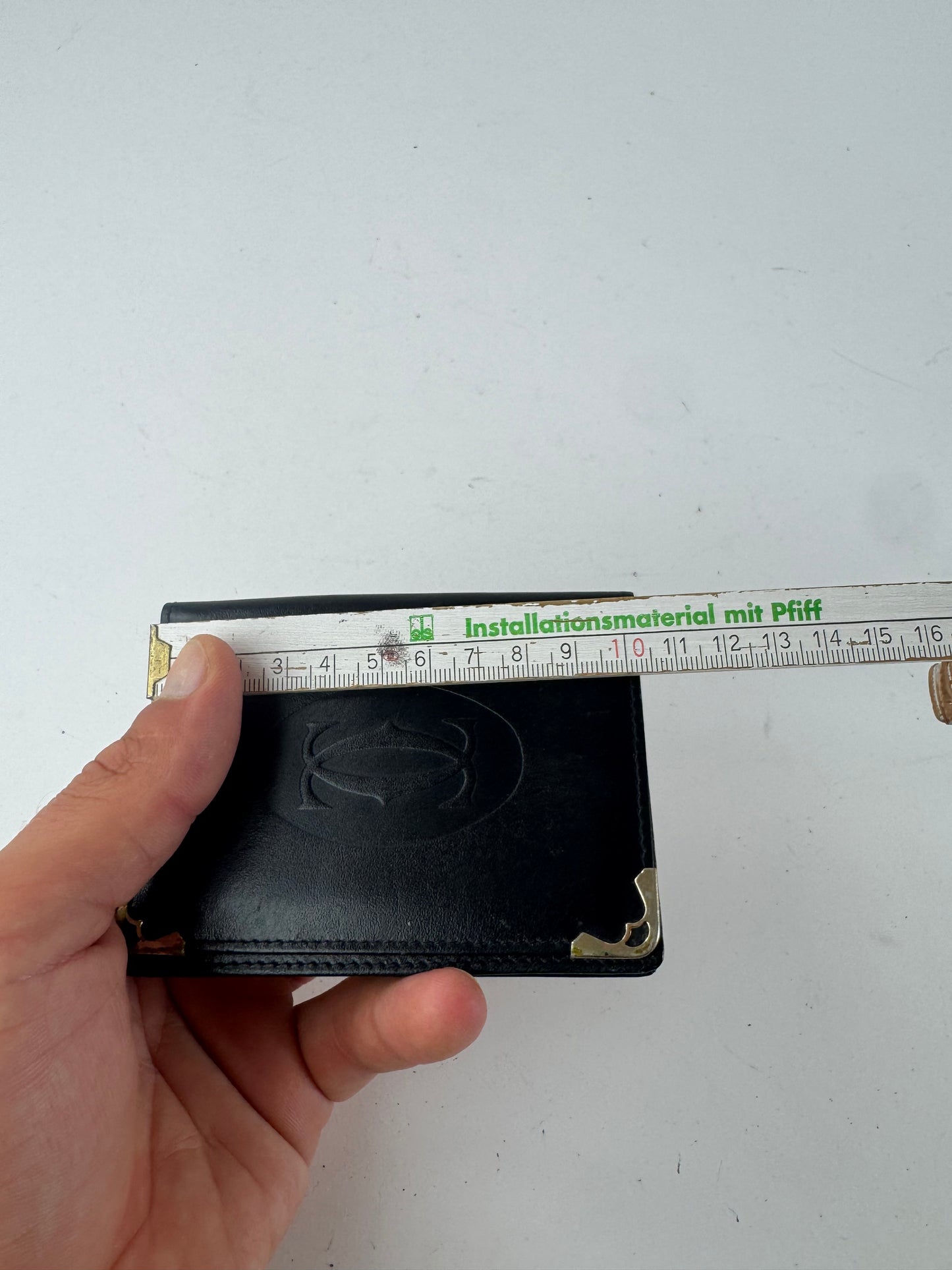 Vintage Cartier leather card holder black