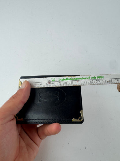 Vintage Cartier leather card holder black