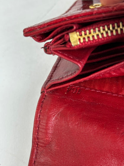 Vintage Miu Miu Smooth Wallet Red