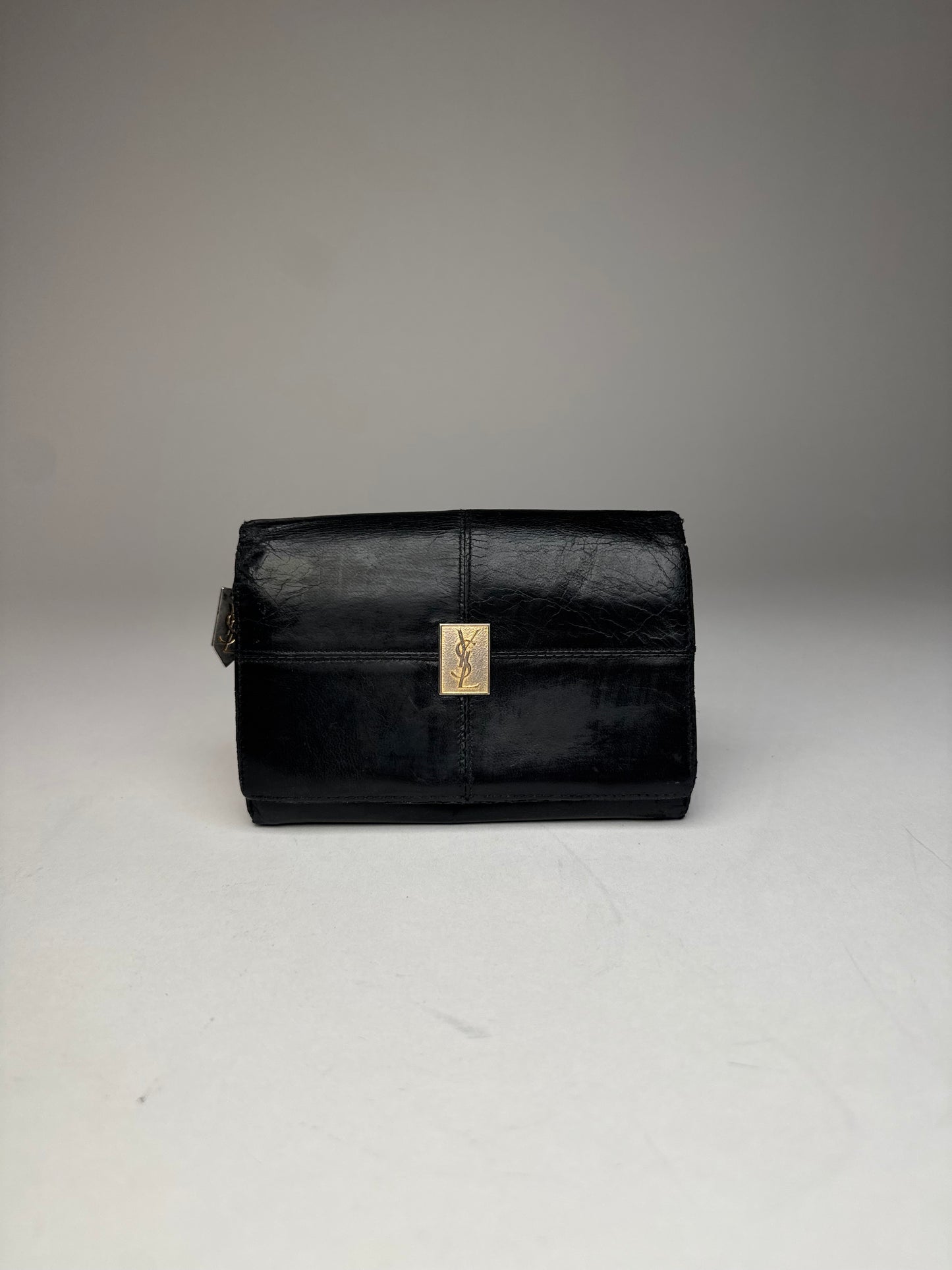 Vintage Yves Saint Laurent Leather Wallet Black
