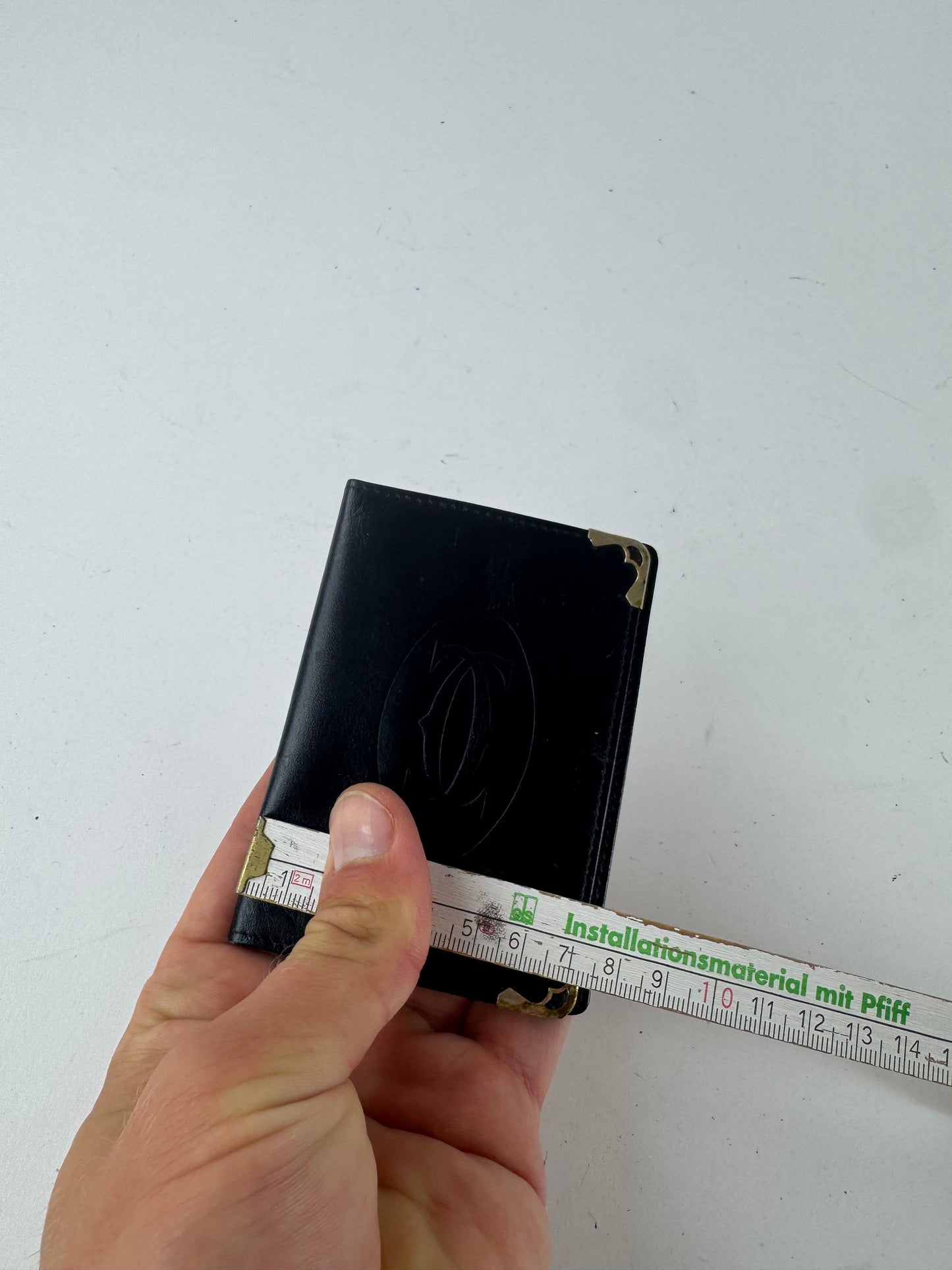 Vintage Cartier leather card holder black