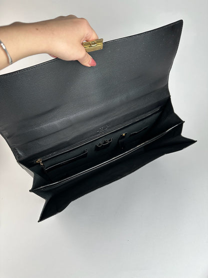 Vintage Loewe Madrid Leather briefcase black