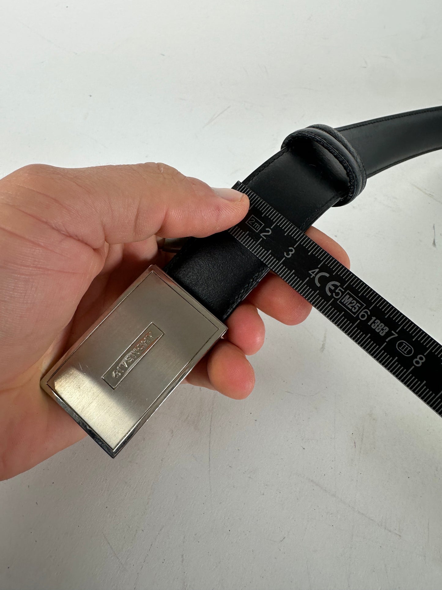 Vintage Givenchy Leather Belt Black