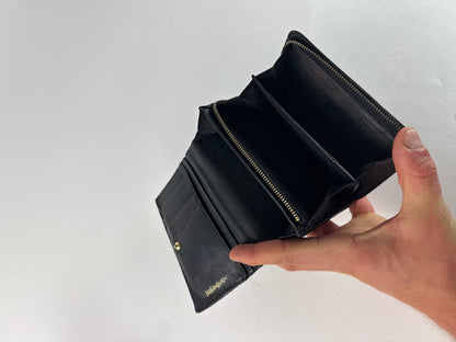 Vintage Yves Saint Laurent Leather Wallet Black
