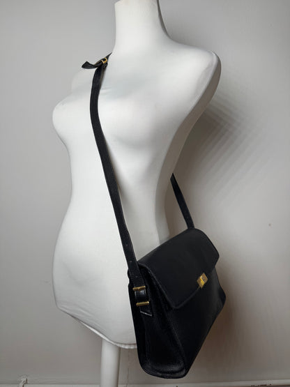 Vintage Givenchy Snake Emblossed Leather Bag black