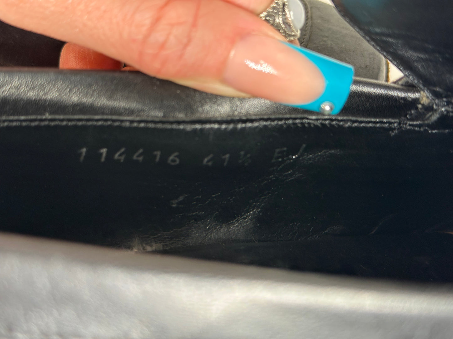 Vintage Gucci Black Leather Loafers with Iconic GG Logo