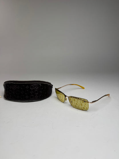 Vintage Celine Paris Frameless sunglasses Yellow