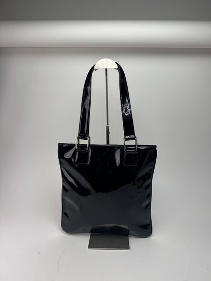Vintage Patent Leather Loewe Madrid Bag black