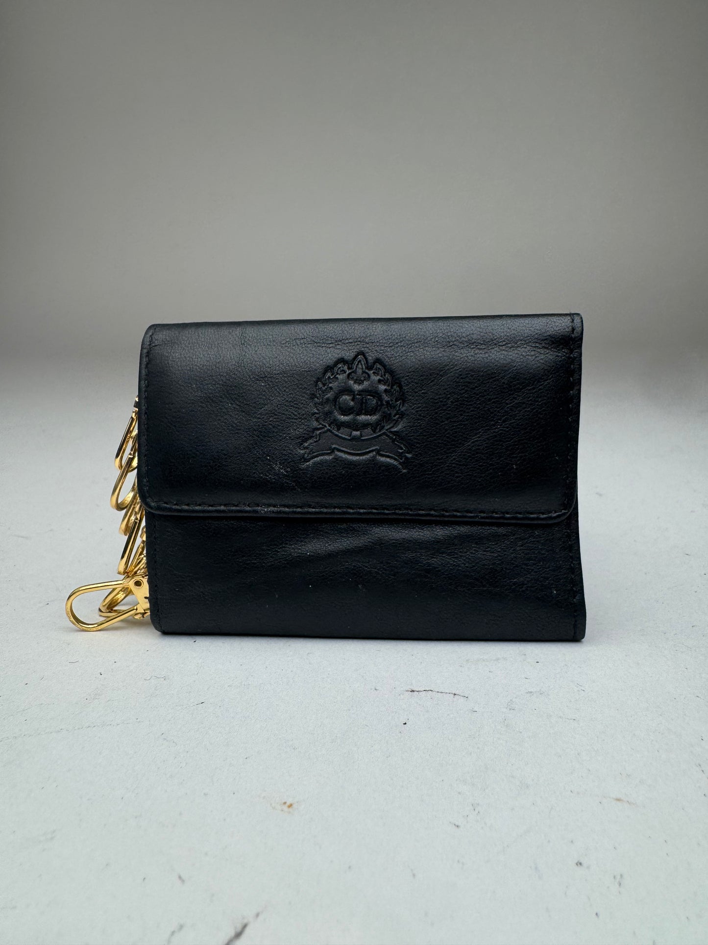 Vintage Dior Leather Key Holder black