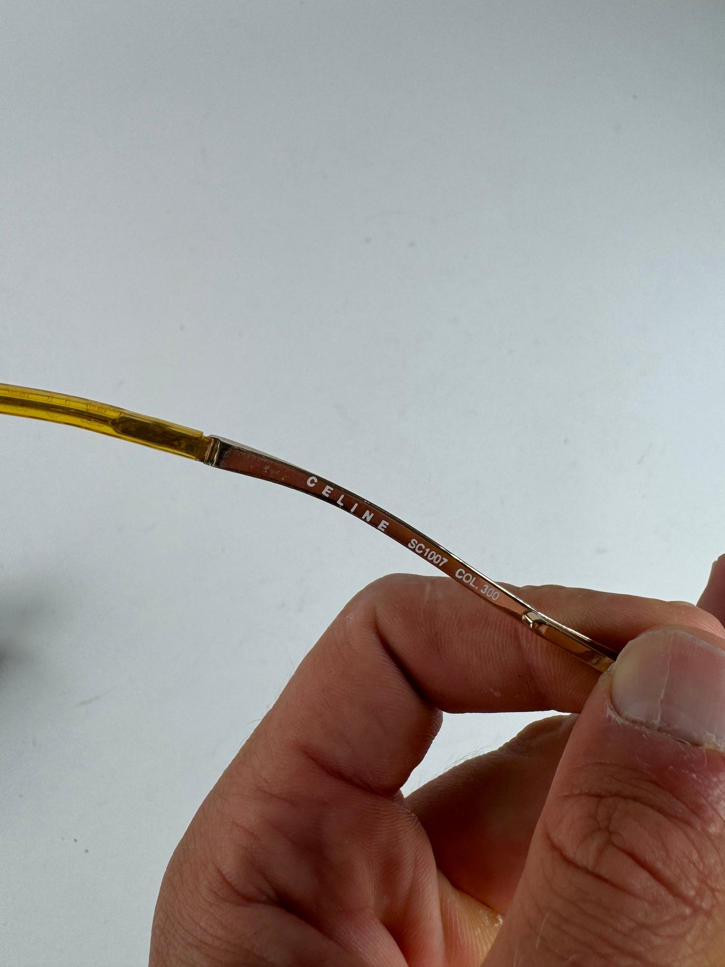 Vintage Celine Paris Frameless sunglasses Yellow