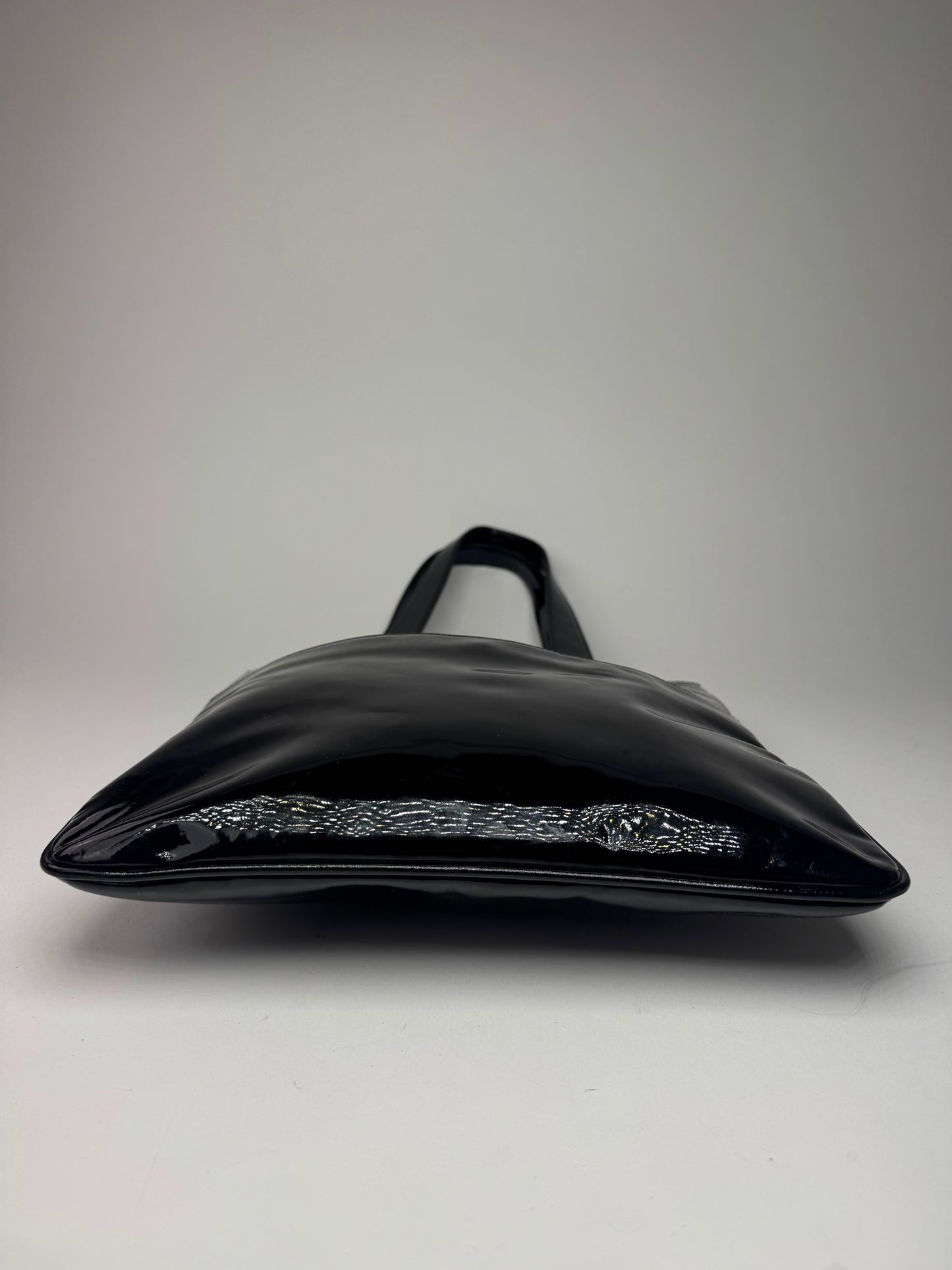 Vintage Patent Leather Loewe Madrid Bag black