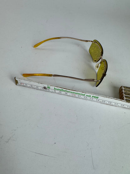 Vintage Celine Paris Frameless sunglasses Yellow