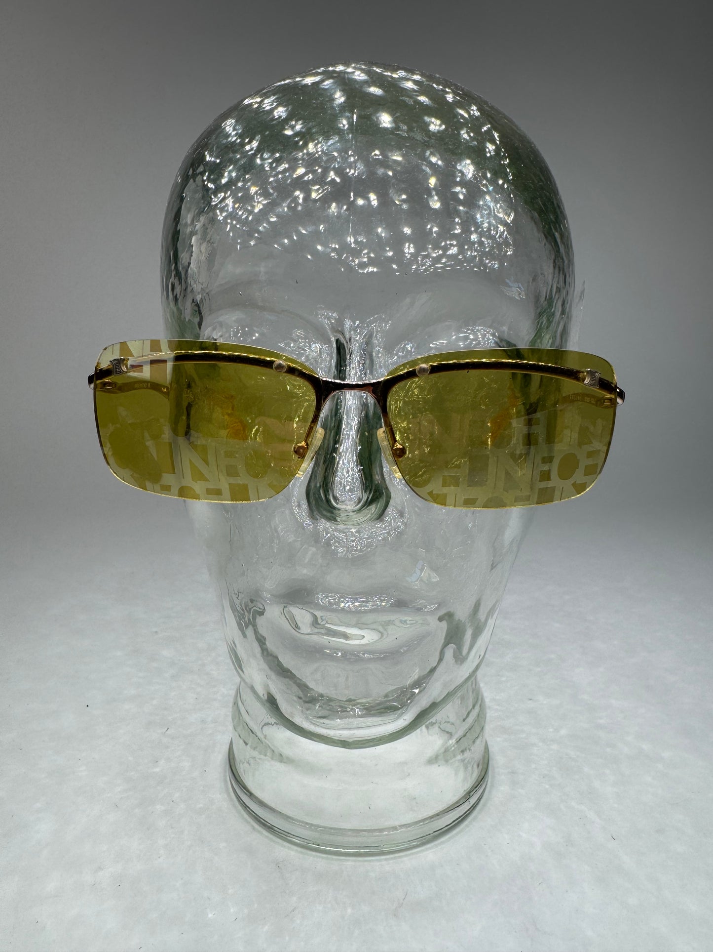 Vintage Celine Paris Frameless sunglasses Yellow