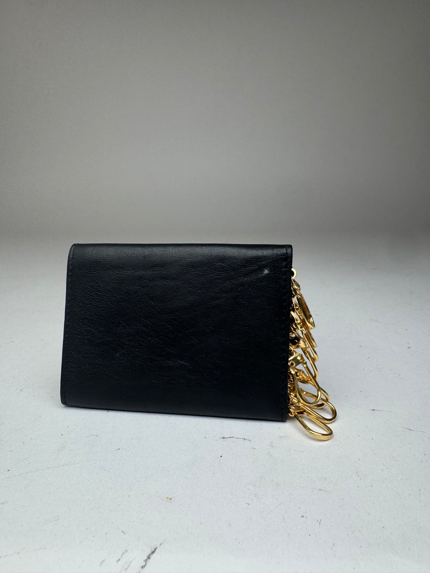 Vintage Dior Leather Key Holder black