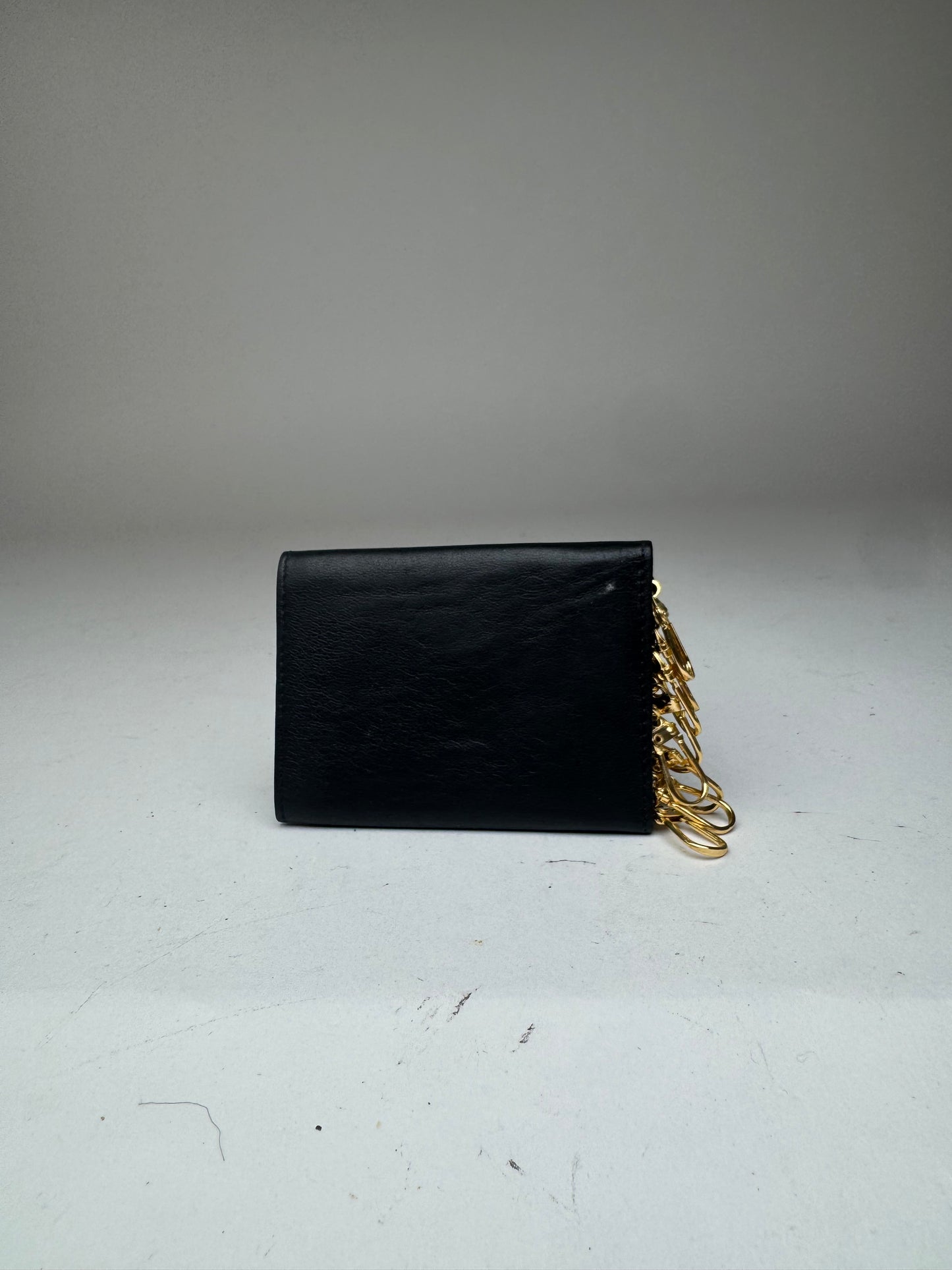 Vintage Dior Leather Key Holder black