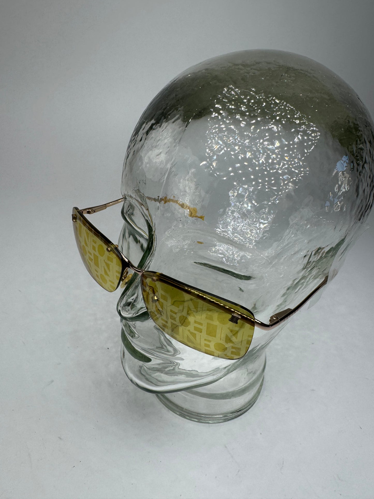 Vintage Celine Paris Frameless sunglasses Yellow