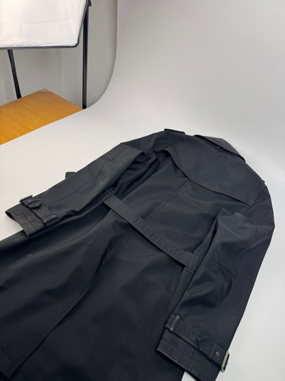 Vintage Burberry Polyester Trenchcoat Black L