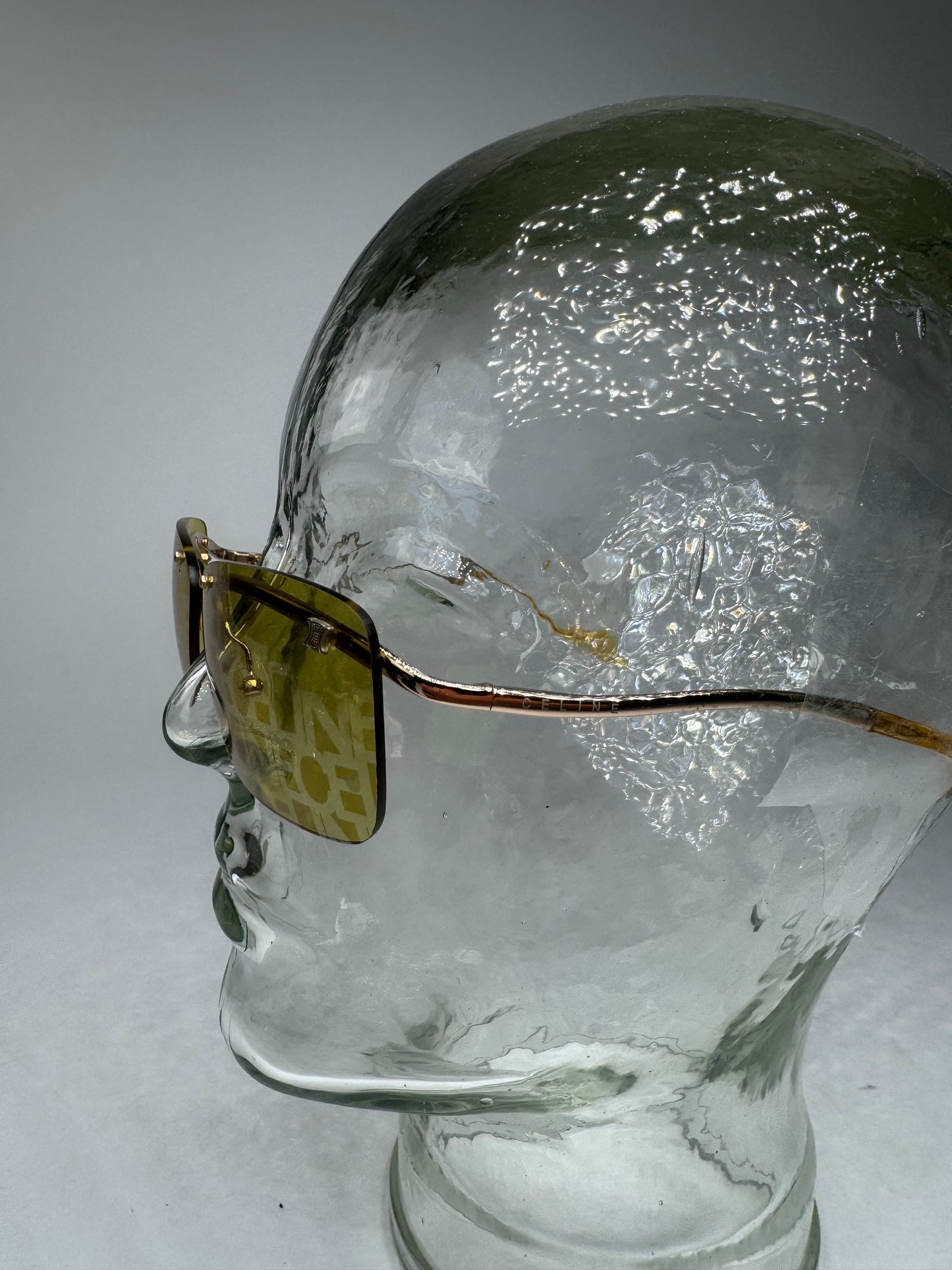 Vintage Celine Paris Frameless sunglasses Yellow