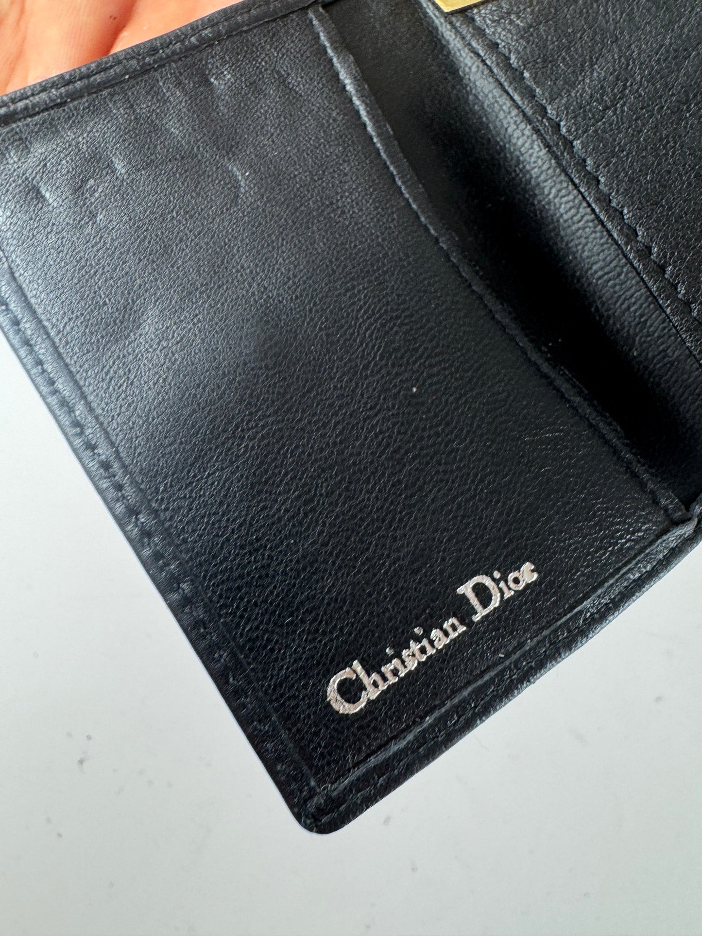 Vintage Dior Leather Key Holder black