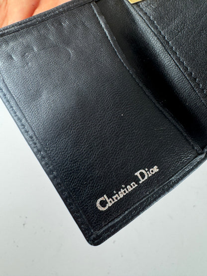 Vintage Dior Leather Key Holder black