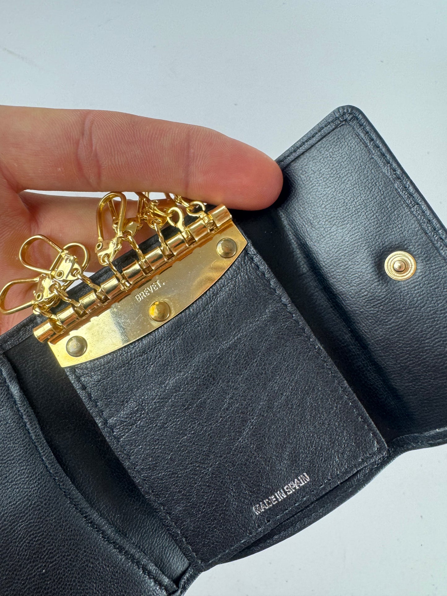 Vintage Dior Leather Key Holder black